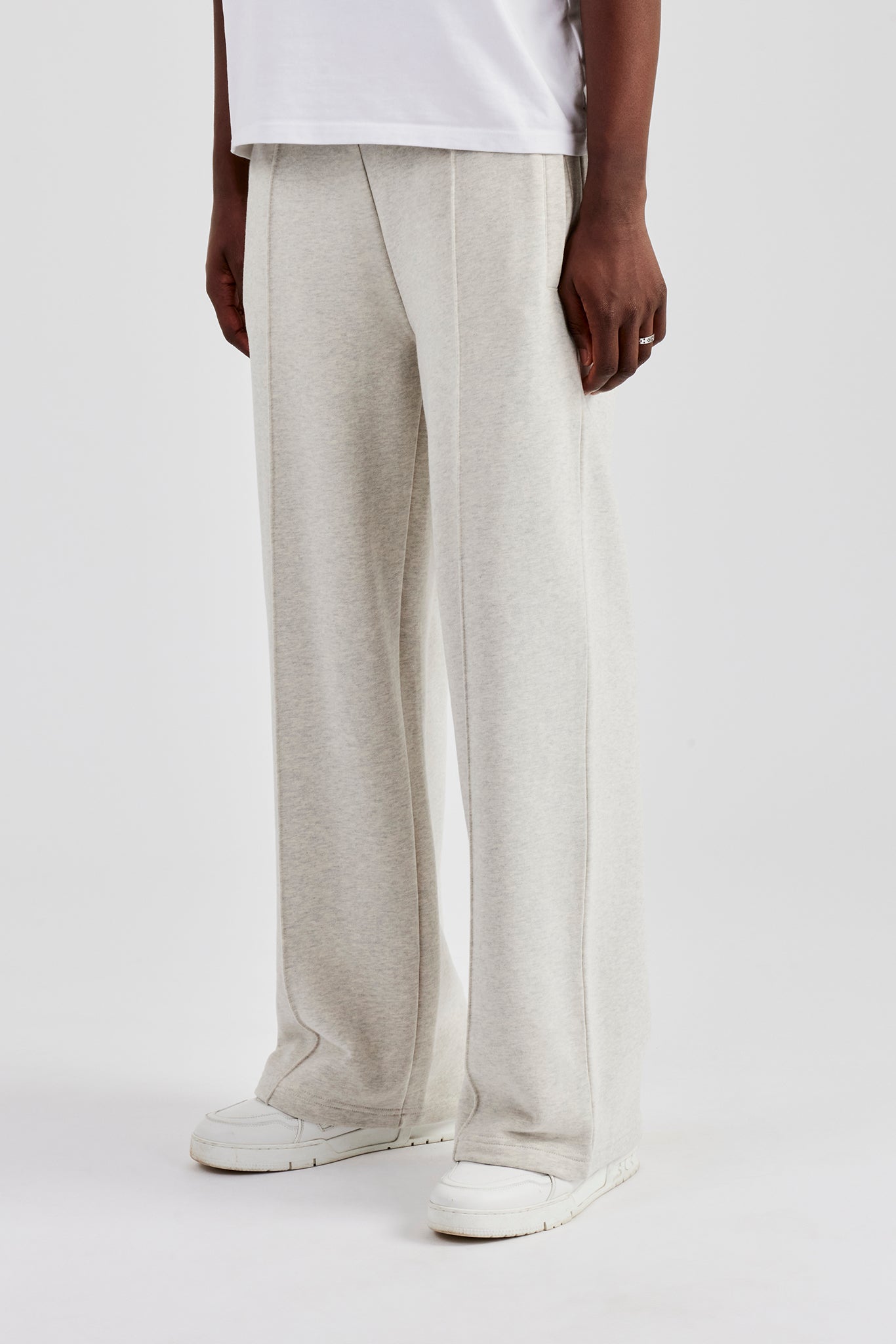 Straight Leg Jersey Trouser - Ash Grey